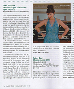Carol's review in the Organ
                  Magazine
